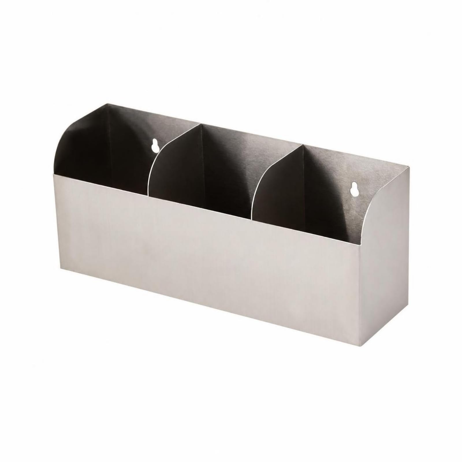 Estante Almacenamiento para Cafetería | Multicompartimento, Organizador Acero Inoxidable con Compartimentos, Ahorra Espacio, para Mostrador, 3 Cuadrículas