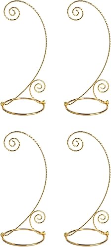 Miniatura 2 de Creative Hobbies Soporte de exhibición de adornos chapados en 10 pulgadas de alto para colgar adornos de Navidad, terrarios de vidrio, etc. Paquete