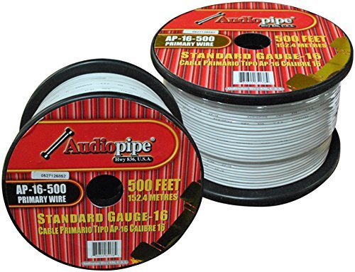 Nippon Power Audiopipe 16 Gauge 500Ft Primary Wire White