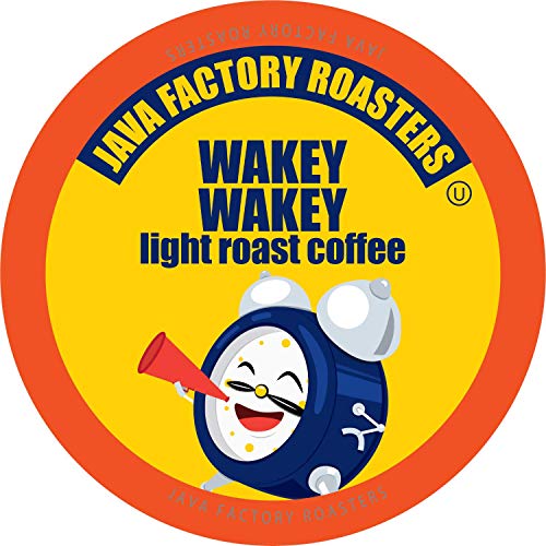 Java Factory Coffee Pods Light Roast Coffee Compatible with K Cup Brewers Including 2.0, Wakey Wakey, 40 Count