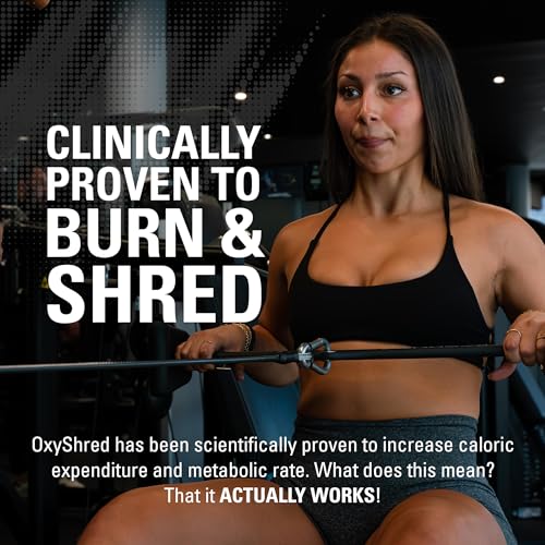 Ehp Labs Oxyshred Pre Workout Powder & Shredding Supplement - Preworkout Powder With L Glutamine & Acetyl L Carnitine, Energy Boost Drink - Pink Grapefruit, 60 Servings - 7