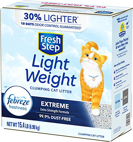 Fresh Step Clumping Cat Litter, Lightweight, Extreme, Long Lasting Odor Control Kitty Litter with Activated Charcoal, Low Dust Formula, 15.4 lb (Pack of 2) - image 8