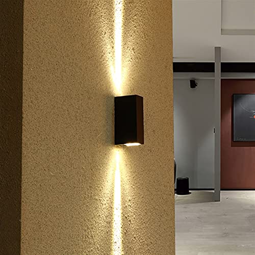 Applique murale étanche extérieure LED moderne argentée 6W pour jardin porche et terrasse