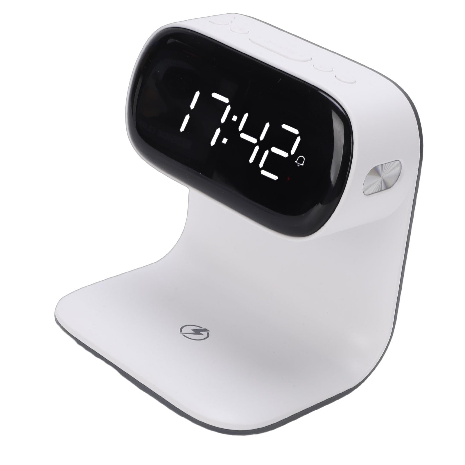 Cryfokt Sveglia Digitale Dal Design Minimalista con Pad di Ricarica Wireless e Lampada Touch Intelligente