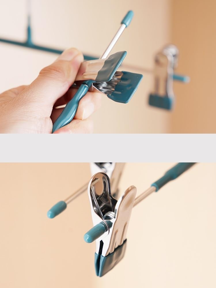 Wieszak Na Kurtki Spódnice Wieszaki Na Spodnie Koszule Metalowe Antypoślizgowe Ubrania Bielizna Klip Do Suszenia Bezszwowy Wieszak Na Spodnie(A,10pcs)