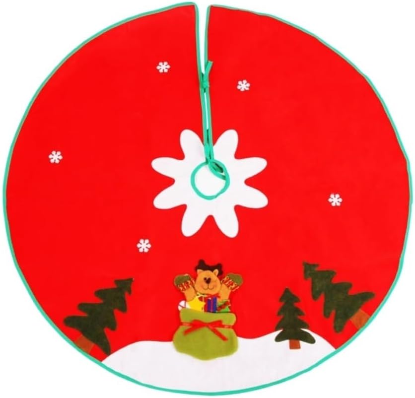 Tree Skirt Christmas Christmas Tree Skirt Three-Dimensional Snowman Old Man Christmas Tree Skirt Christmas Decoration Tree Mat Christmas Skirt Tree(C)