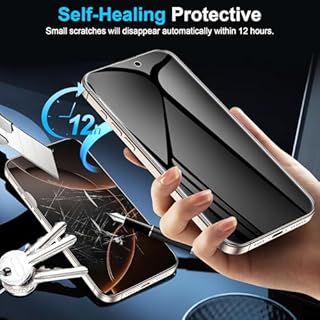 LYWHL 2 Pack for iPhone 16 Pro Max Privacy Screen Protector [Like Original Touch Sensitivity], Anti-Spy Private iPhone 16 Pro Max Film [Non-Glass], Case Friendly, Scratch-Resistant, Self-Healing