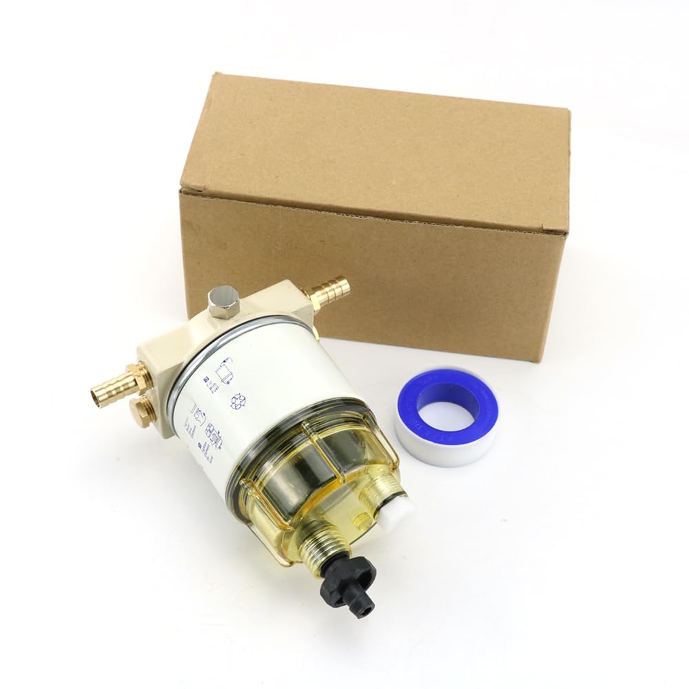 Pezzo di Ricambio per Auto R12T Elemento filtrante del Carburante Separatore d'Acqua sostituisce ZG1/4-19 120AT S3240 NPT FS19802 P502489 R12P R12S Pezzo di Ricambio per Auto