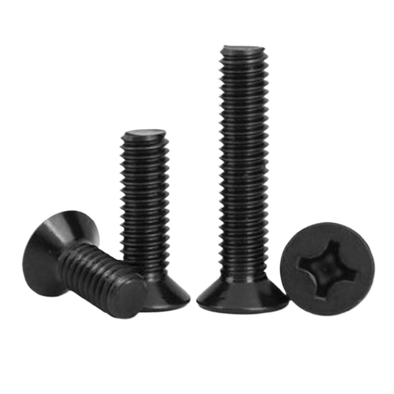 1000 Uds M2 M2.5 M3 Mini Pequeño Micro Acero Negro Plana Tornillo De Cabeza Avellanada (Color : 20mm, Size : M3)