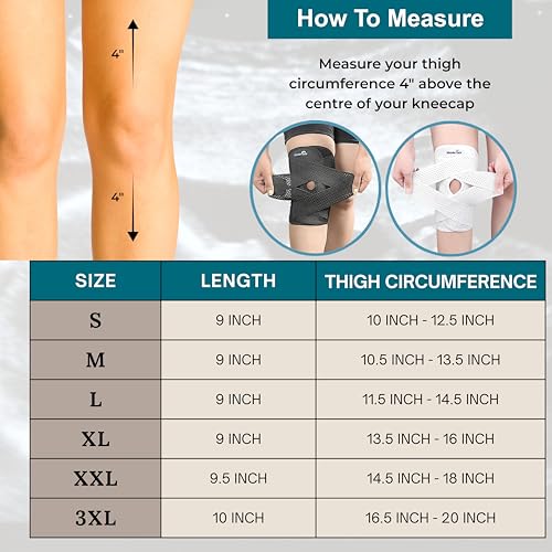 Image of Wonder Care Adjustable Wrap Knee Support Brace, Air Mesh Fabric Knee Brace Cap for Pain Relief, Sports, Arthritis, Running Protection for Men & Women (1, S)