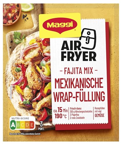 MAGGI Airfryer Mexikanische Wrap-Füllung - Fajita Mix, 1er Pack (1 x 27g)