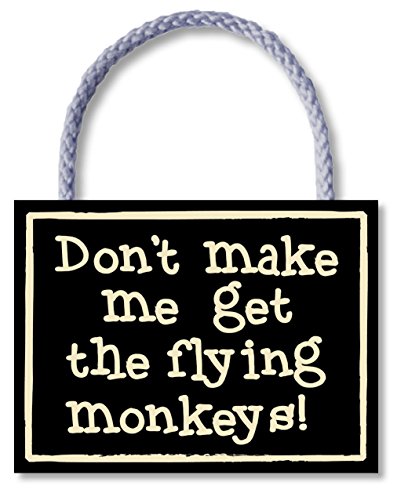 My Word! Flying Monkeys - Hanging Wooden Sign