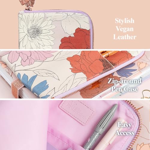 Image of Ultimate Planny Pack - Planner Accessory Pouch. Inside Pockets and Extended Metal Zipper. Elastic Band to Secure Around Planner. Vegan Leather Organizer by Erin Condren