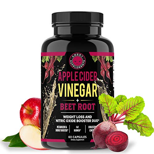 Angry Supplements Apple Cider Vinegar + Beet Root Capsules, All-Natural Detox Pills, Nitric