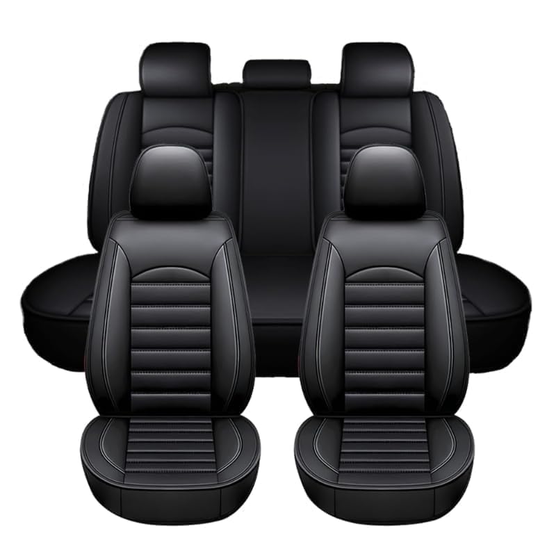 Fundas de Asiento para BYD Atto 2 DM-i 2025 2026, Juego Completo de Fundas de Cuero Negro, Protector de Asientos Impermeable, Cuero Sintético Premium