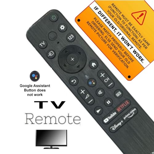 Image of Compatible with Sony Tv Remote RMF-TX800P Model Suitable for OLED QLED FHD Smart Android Television with No Google Assistant and Without Voice Command Feature