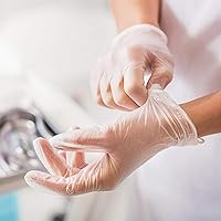Vista 2 de Jointown Basic Medical - Guantes de examen de vinilo transparente, sin látex y sin polvo, VGPF-3004 (caja de 1000), extra grandes