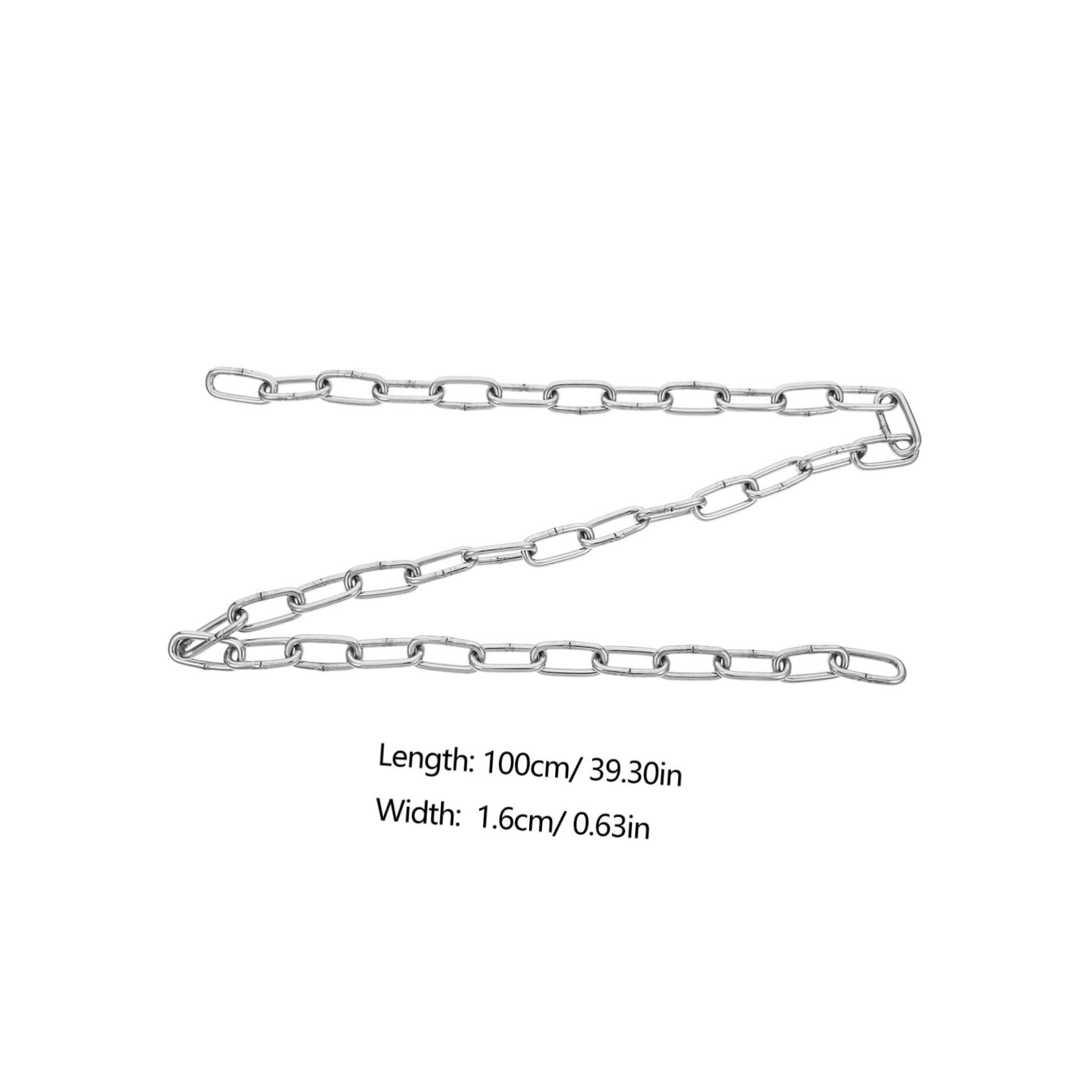 Holibanna Stainless Steel Trailer Loop Chain Heavy Duty Multi Use Binding Chain for Outdoor Camping and Home Applications High Strength and Durable Construction