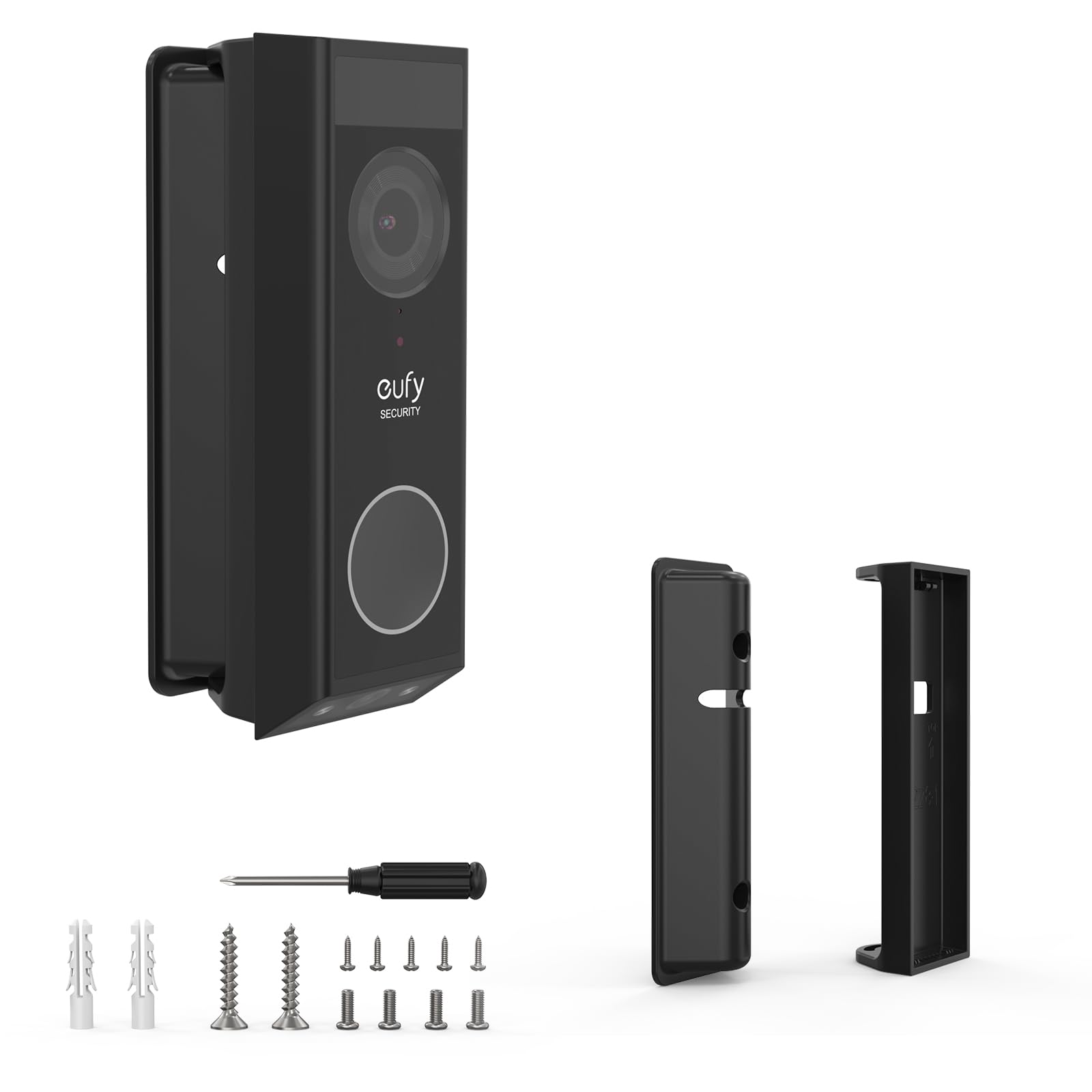 HOLACA Mounting Bracket Compatible with eufy Security Video Doorbell E340 (Doorbell NOT Included), 0-35° Left/Right Angle Adjustment, ABS Plastic Bracket