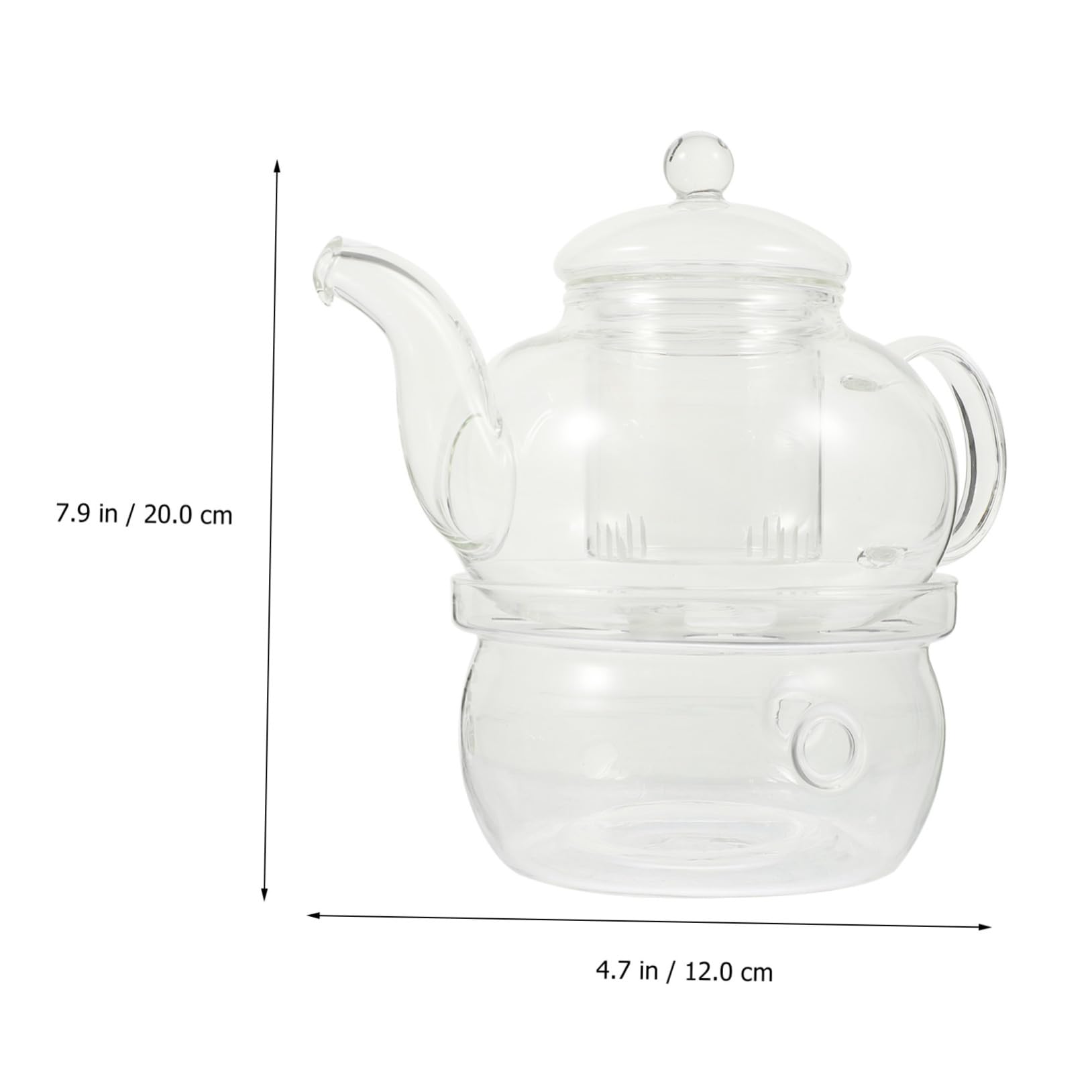 INOOMP Kung Fu Teeservice Glas Teekanne Mit Filter Hitzebeständig Für Zuhause Und Reisen Inkl 4 Tassen Und Stövchen