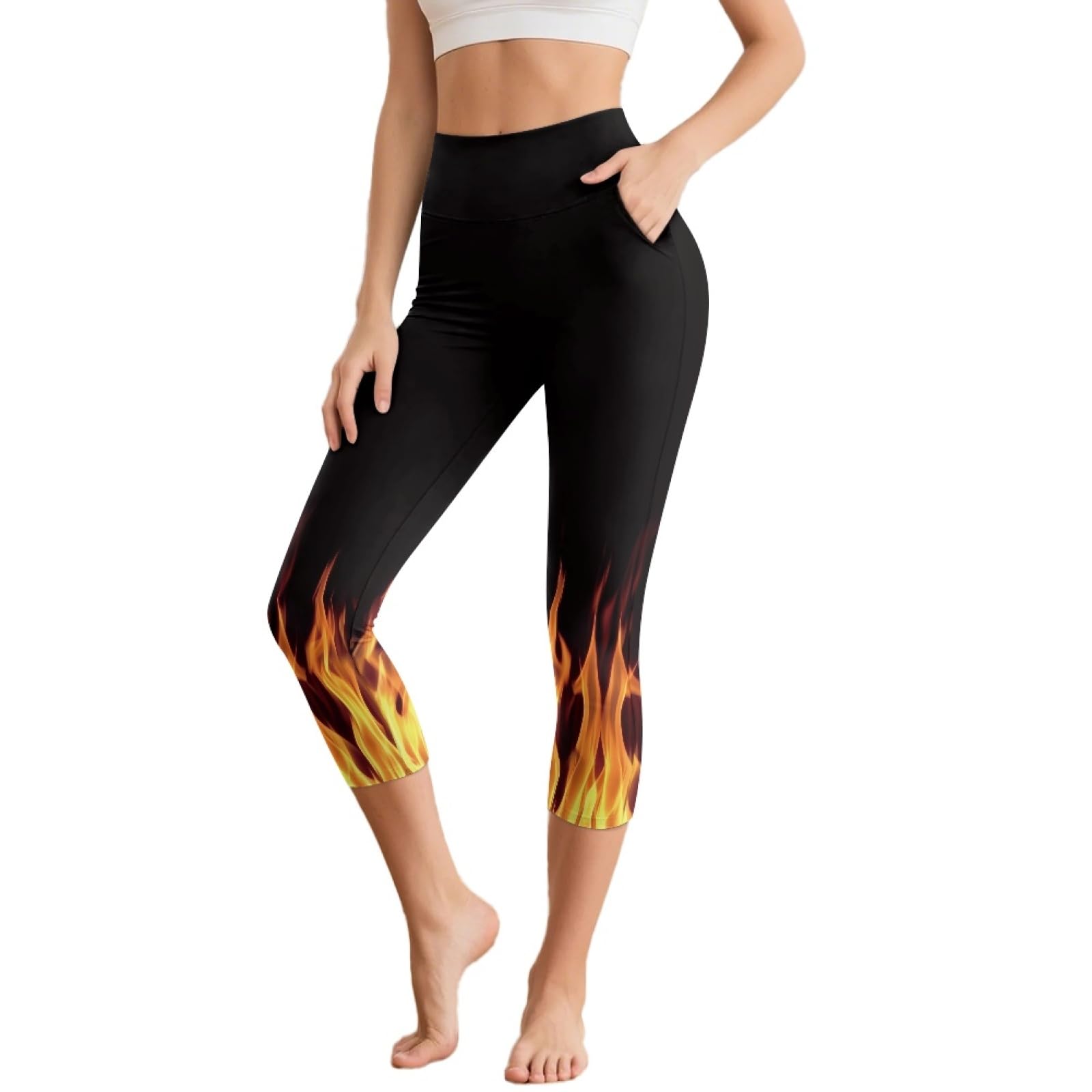 Amzbeauty Leggings de cintura alta para mujer, suaves, elásticos, con control de abdomen, talla grande, entrenamiento, gimnasio, yoga