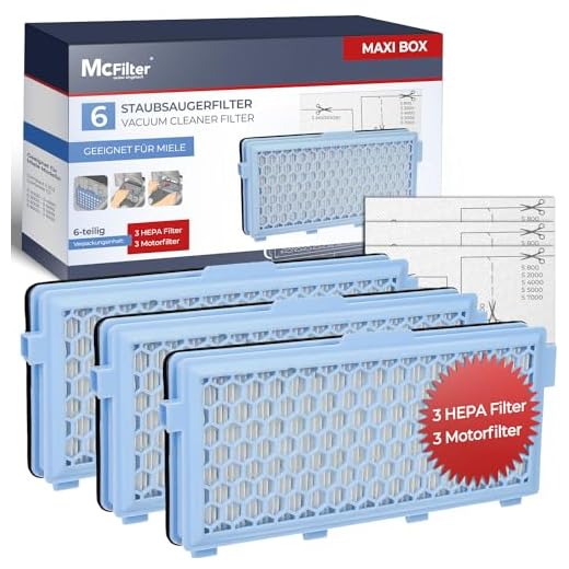 McFilter I 3 HEPA Filter geeignet für Miele Compact C1 C2, Complete C2, S8340, S8360 S4000, S5000, S6000, S8000 Serie, S2, S3, S4, S5, S6 Serie, Staubsauger I Alternative für SF-HA 50, SF-AP 50
