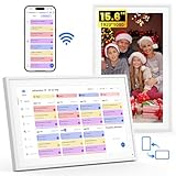 NEWYES 2026 Calendario Digitale da Parete 15,6", Agenda familiare interattiva con touchscreen, Organizzatore e Planner Familiare con Display IPS Full HD 1920×1080, Ideale per Regali e la Casa
