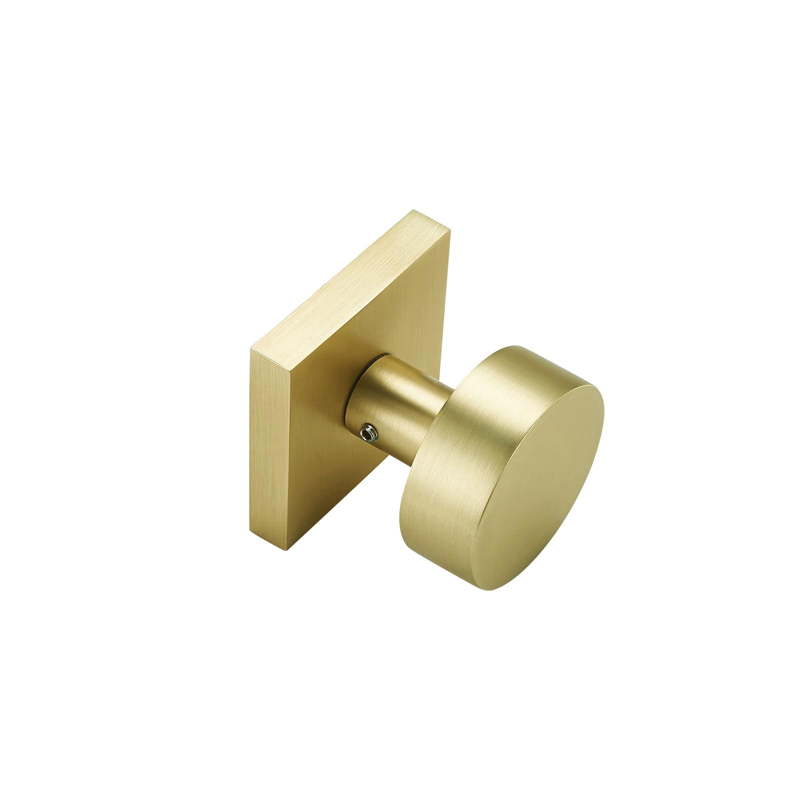 SNBTLA Satin Brass Handles Dummy - 2 Pack Gold Door Knob for Closet and Cabinets Fits All Standard Door Sizes