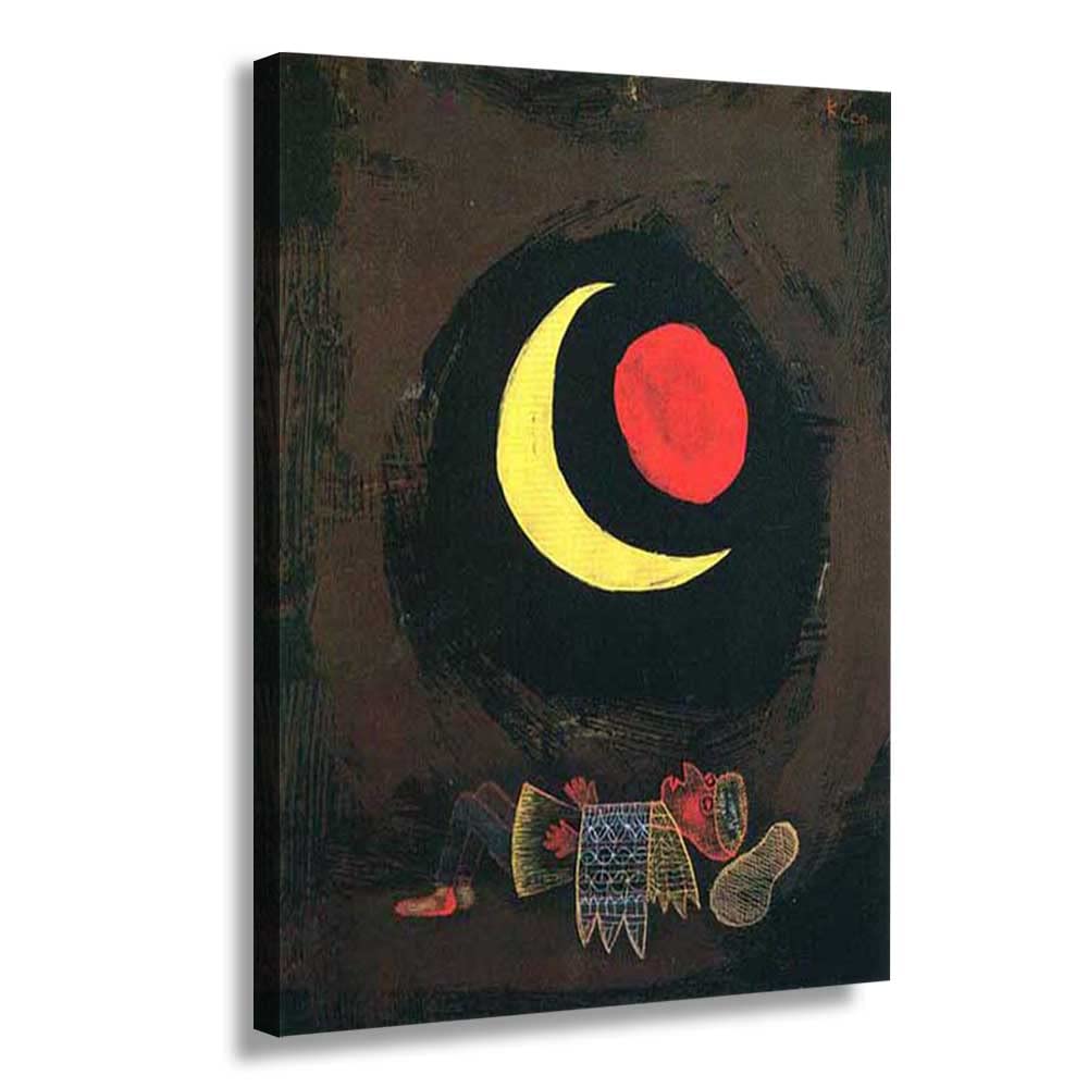 Strong Dream by Paul Klee Poster Abstract Painting Framed Wall Decor Canvas Art Picture for Living Room Bedroom Decorations Canvas Print Ready to Hang Famous Artwork,Framed,70x100cm 28"x39"