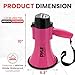 PYLE Portable Megaphone Speaker Siren Bullhorn - Compact and Battery Operated with 30 Watt Power, Microphone, 2 Modes, PA Sound and Foldable Handle for Cheerleading and Police Use PMP34PK