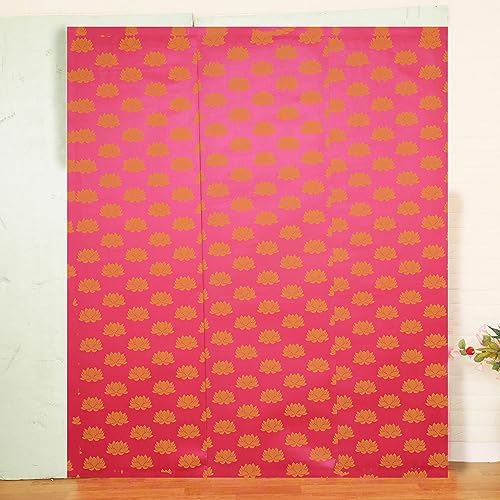 Image of Desi Favors Hot Pink Lotus Paper Backdrop Sheets - Indian Backdrop Decorations for Wedding Background Wall Banner Set - 72x84 Inch