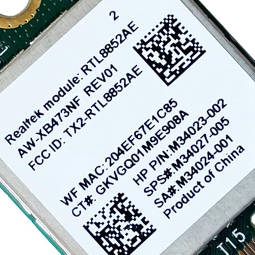 Tarjeta de red dual band 802.11AC/AX AW-XB473NF con Bluetooth 5.2 para Windows 10 7