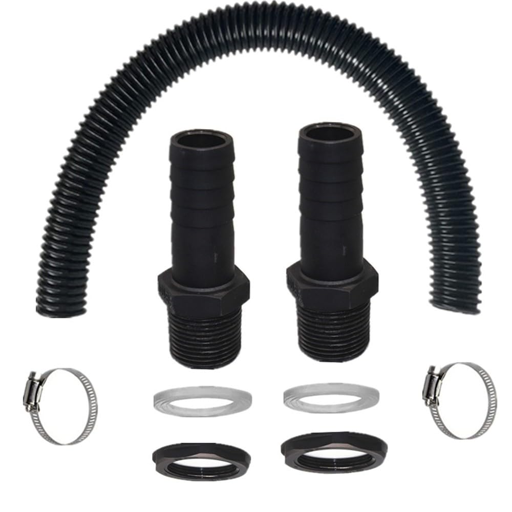 25mm Water Butt Connector Pipe Link Kit Downpipe Rain Barrel Connecting Hose Kit