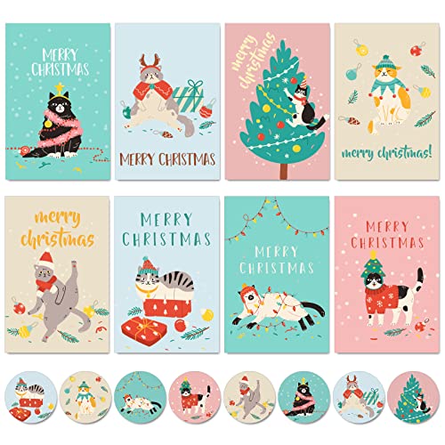 Cartes de vœux de Noël 10,2x15,2 cm assorties avec enveloppes pour cadeau d'hiver