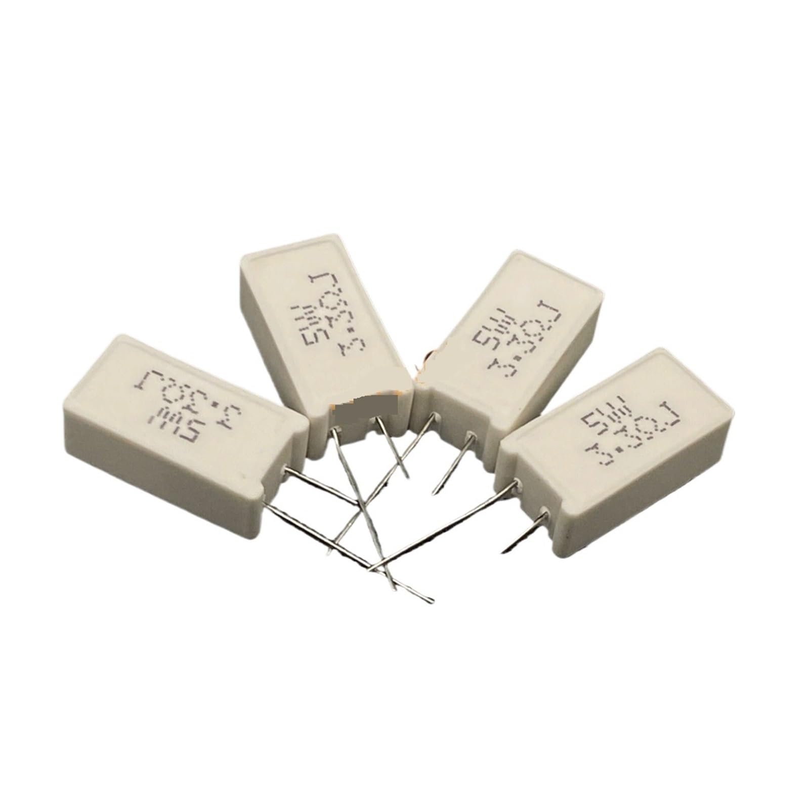 GUTUYEHKEA Cement Resistors 10 Pcs 5W Vertical Resistance 0.05~100K Ohm 5% Ceramic Resistor(100K)