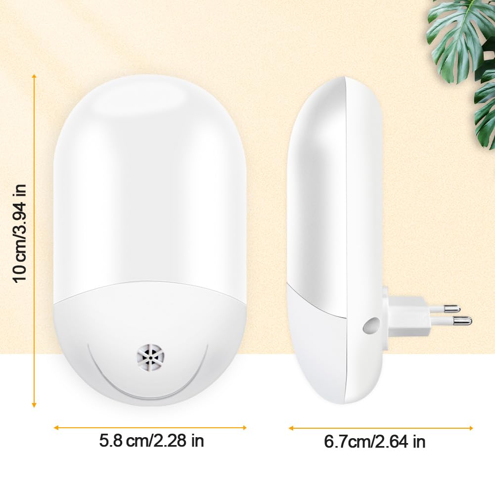 HOTUT 2-pak lampek nocnych z wtyczką i czujnikiem zmierzchu, czerwona lampka nocna LED dla dzieci, wtyczka do lampki nocnej dla dzieci, lampka nocna do pokoju dziecięcego, na schody, korytarze