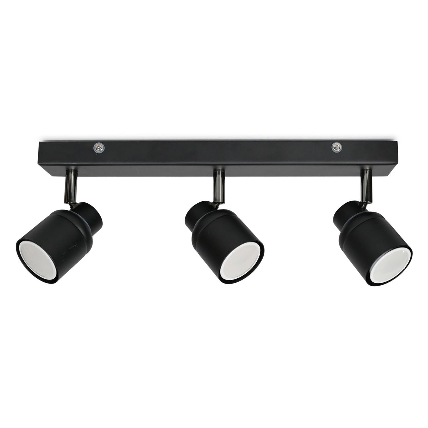 Valuelights Black | Matt 3 Way Bar Ceiling Spotlight Adjustable Gu10 Spotlight | Bath Ceiling Lights, Home Décor & Improvement Essential | Mains Wired