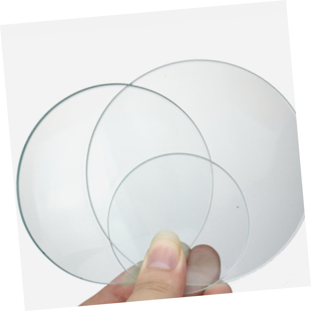 Sosoport 10pezzi Vetri Trasparenti Per Orologi Coperchi in Vetro Per Esperimenti Chimici Accessori Da Laboratorio Vetri Rotondi Per Orologi Coperchi Per Becher