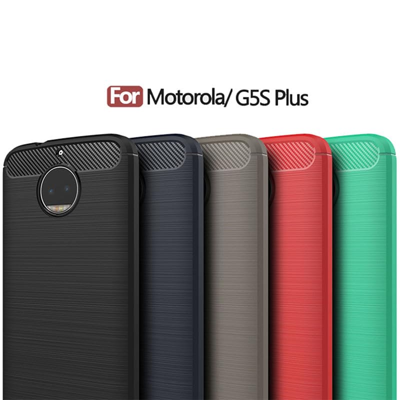 Image of Hybrid Carbon Fiber Back Case for Moto G5s Plus (Blue)