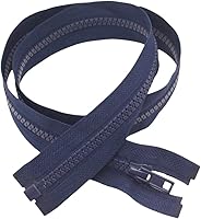 Vista 2 de YaHoGa 2 cremalleras separadoras #5 de 28 pulgadas para chaquetas de costura, chaquetas, cremalleras de plástico moldeadas a granel