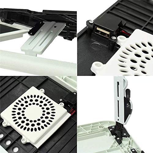 Mini table pliable pour PC portable ventilée contre la surchauffe blanche