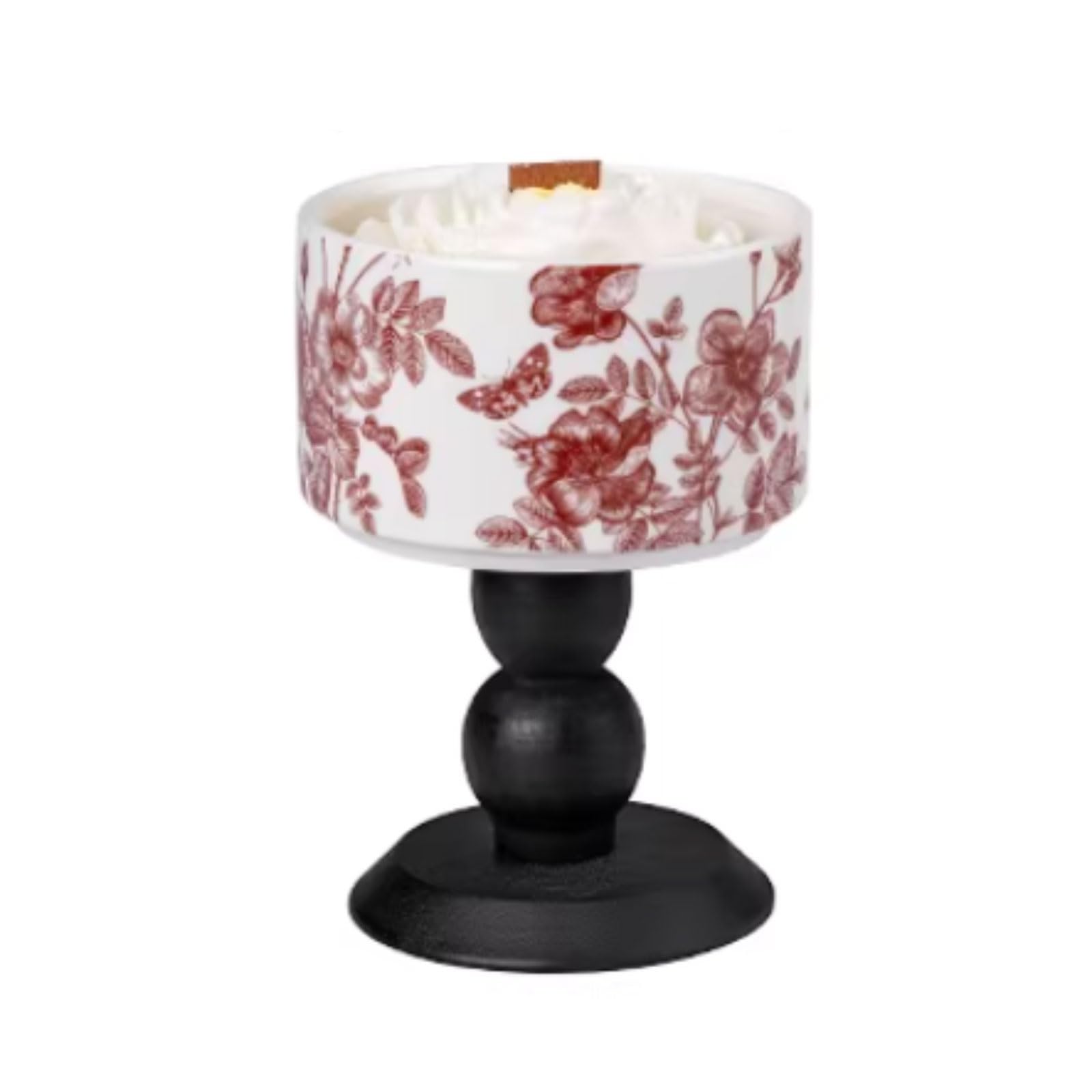 Kompaktowe świece ceramiczne z wosku sojowego i botanicznych olejków eterycznych, świece cylindryczne w szkle, świece zapachowe retro, trwałe, nie kłujące (Gardenia)