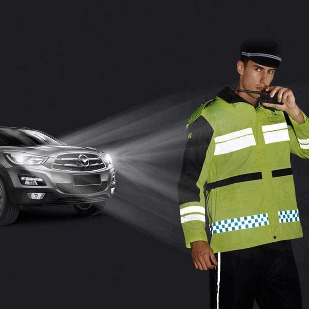 ApuaVireo&Co chalecos alta visibilidad, Traje reflectante for adultos, chaqueta de seguridad de poliéster, mono impermeable de alta visibilidad, chaleco reflectante de seguridad.