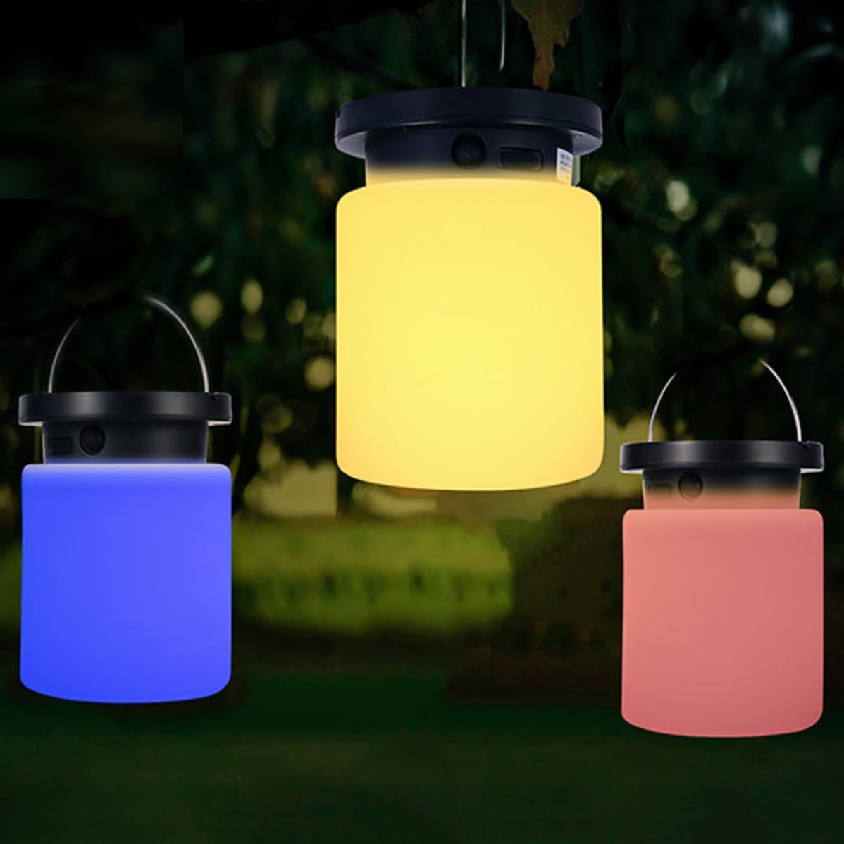 Lanterna Solare Portatile LED Bianca in Silicone per Esterno | Uso su Tavolo o Appesa a Parete, Adatta per Cortile e Campeggio, Lampada Compatta