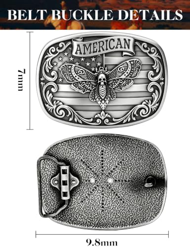 Image of Turquoise Belt Buckle for Men Western Texas Longhorn Bull Rodeo Belt Buckle American Cowboy Chic Gift