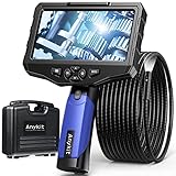 Dual Lens 1080P Endoskopkamera, HD Endoskop Inspektionskamera mit 5-Zoll-IPS Bildschirm, IP67 Wasserdicht Endoskopkamera mit Licht, Halbstarren Kabel Kanalkamera Rohrkamera, 5000mAh, 32GB SD-Karte