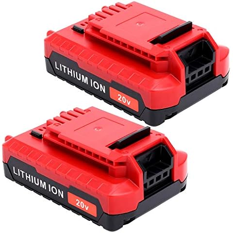 ELEFLY 2 Pack PCC680L 20V Max 3.0Ah Battery Compatible with Porter Cable 20V Lithium Battery PCC681L PCC682L PCC685L PCC670B PCC710B PCC791LA 20V Cordless Power Tools Battery Cover