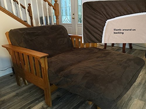 image for OctoRose Bonded Micro Suede Elastic Around on Backing Fitted Futon Sli