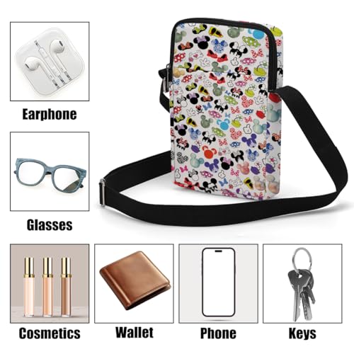 Image of Anime Fans Cute Cross Body Bag Anime Gifts Phone Bag Shoulder Bags Adjustable Shoulder Straps Sling Bag Japanese Gifts