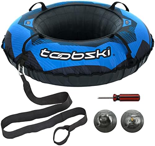 Toobski 109 Slopemaster Snow Tubes for Sledding Heavy Duty | Inflatable Tube | Snow Tubes Sled – 50 inch Cover (Blue and Black)
